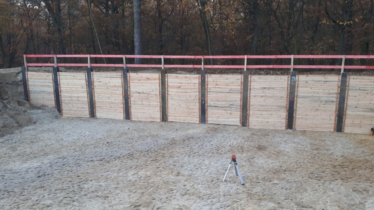 Trägerbohlwand
